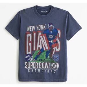 Abercrombie & Fitch New York Giants Graphic Tee NFL Football Soft Men's Small